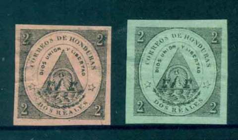 Honduras-1865-Coat-of-Arms-Imperf-MH-lot51242