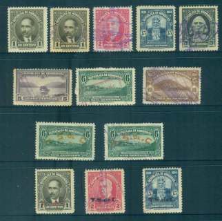 Honduras-1930-31-Asst-Inc-Ots-jpg-faults-MH-FU-lot51263.jpg