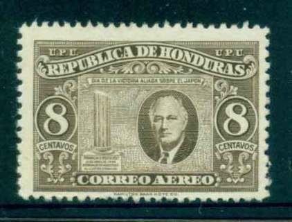 Honduras-1947-Airmail-Roosevelt-Redrawn-FU-lot51271