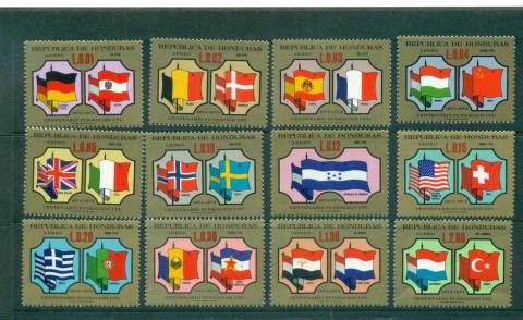 Honduras-1974-UPU-Centenary-Flags-MUH-lot56385