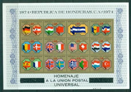 Honduras-1974-UPU-Centenary-Flags-Sheet-12-MUH-lot56384