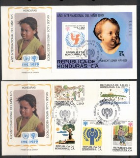 Honduras-1979-IYC-International-year-of-the-Child-MS-2xFDC