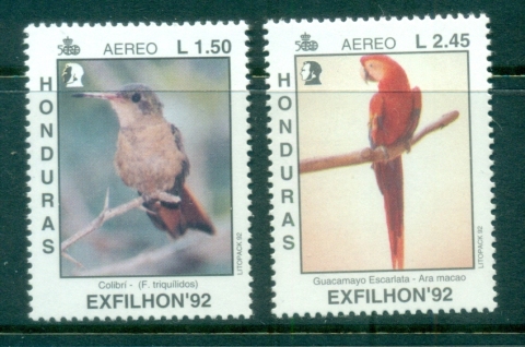 Honduras-1992-Birds-EXFILHON-92MUH