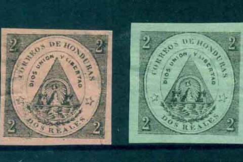 Honduras-1865-Coat-of-Arms-Imperf-MH-lot51242