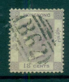 Hong-Kong-1862-QV-18c-lilac-No-Wmk-FU-lot78106