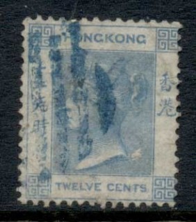 Hong-Kong-1863-80-QV-Portrait-12c-light-blue-FU