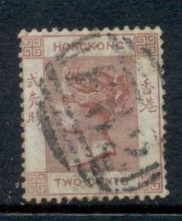 Hong-Kong-1863-80-QV-Portrait-Wmk-Crown-CC-2c-dull-rose-FU