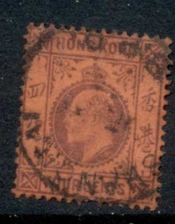 Hong-Kong-1903-KEVII-Portrait-Wmk-Crown-CA-4c-violet-on-red-FU