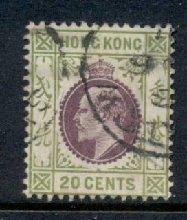 Hong-Kong-1904-11-KEVII-Portrait-20c-olive-green-violet-FU