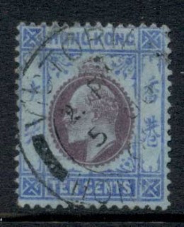 Hong-Kong-1904-11-KEVII-Portrait-Wmk-Multi-Crown-CA-10c-blue-violet-FU