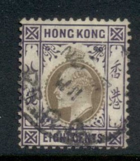 Hong-Kong-1904-11-KEVII-Portrait-Wmk-Multi-Crown-CA-8c-voilet-brown-FU