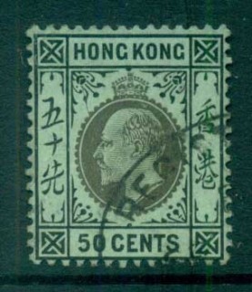 Hong-Kong-1911-KEVII-50c-black-green-FU-lot78140