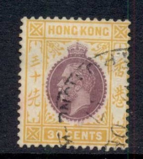 Hong-Kong-1921-37-KGV-Portrait-30c-yellow-violet-FU