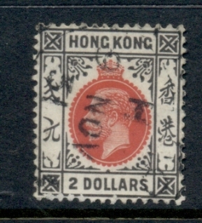 Hong-Kong-1921-37-KGV-Portrait-Wmk-Multi-Crown-Script-CA-2-black-red-FU