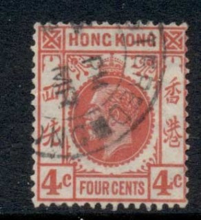 Hong-Kong-1921-37-KGV-Portrait-Wmk-Multi-Crown-Script-CA-4c-rose-FU