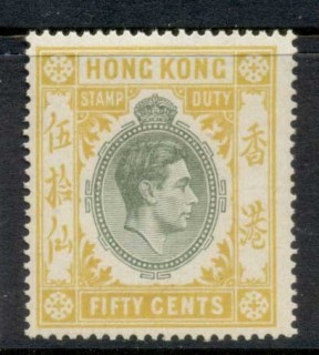 Hong-Kong-1937-KGVI-Stamp-Duty-50c-MUH