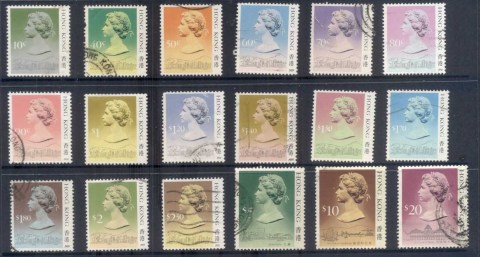 Hong-Kong-1987-on-QEII-Definitives-Asst-faults-FU