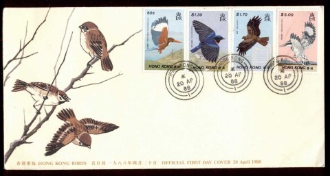 Hong-Kong-1988-Hong-Kong-Birds-FDC-2