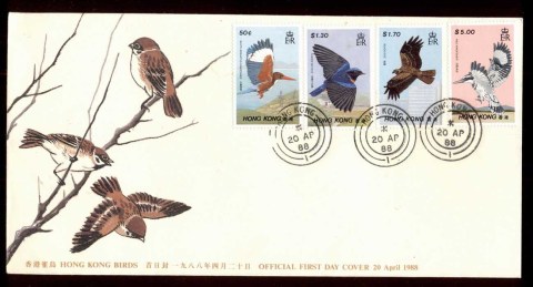 Hong-Kong-1988-Hong-Kong-Birds-FDC