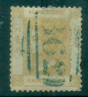 Hong-Kong-1862-QV-8c-Buff-No-Wmk-FU-lot78105