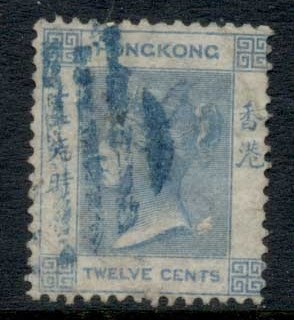 Hong-Kong-1863-80-QV-Portrait-12c-light-blue-FU