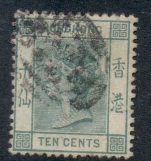 Hong-Kong-1882-1902-QV-Portrait-10c-green-FU