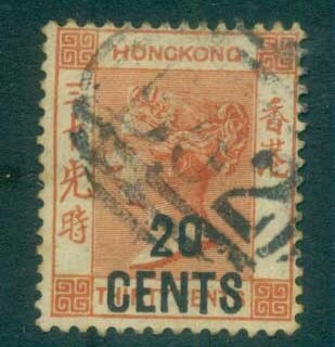 Hong-Kong-1885-91-QV-Surch-10c-on-30c-vermillion-FU-lot78116