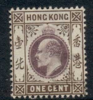 Hong-Kong-1903-KEVII-Portrait-Wmk-Crown-CA-1c-brown-lilac-MNG