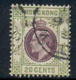 Hong-Kong-1904-11-KEVII-Portrait-20c-olive-green-violet-FU