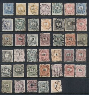 Hungary-1874-99-Numerals-Assorted-Fu