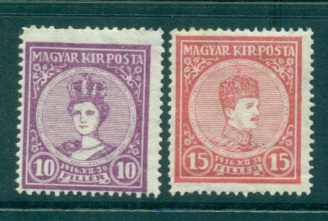 Hungary-1916-Coronation-of-King-Charles-IV-Queen-Zita-MLH-lot37485