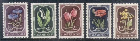 Hungary-1951-Flowers-MLH