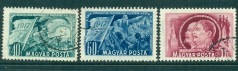 Hungary-1951-Russian-Revolution-Anniv-FU-lot37582