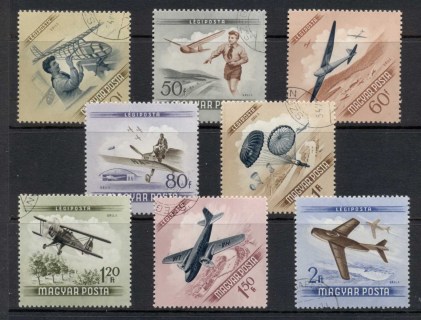 Hungary-1954-Airmail-Planes-CTO