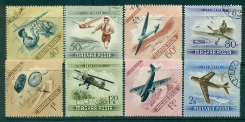 Hungary-1954-Planes-CTO-lot37619