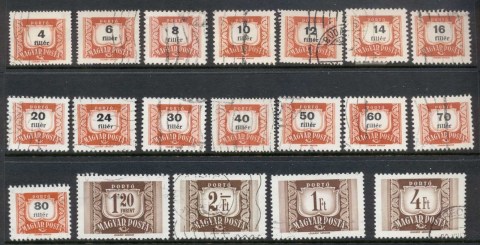 Hungary-1958-69-Postage-Due-Asst-Perfs-FU