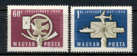 Hungary-1958-Letter-Writing-Week-MUH