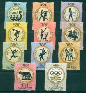 Hungary-1960-Rome-Olympics-gum-adhesion-MLH-lot37657