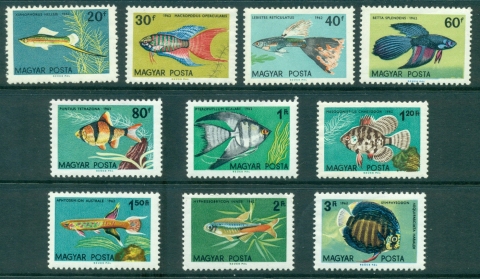 Hungary-1962-Tropical-Fish-lot37675