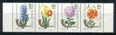 Hungary-1963-Stamp-Day-Flowers-str4-CTO