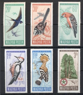 Hungary-1966-Birds-MUH