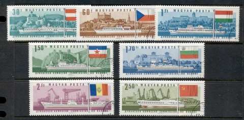 Hungary-1967-Danube-Commission-Ships-CTO