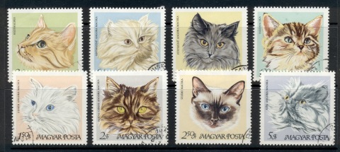 Hungary-1968-Domestic-Cats-CTO