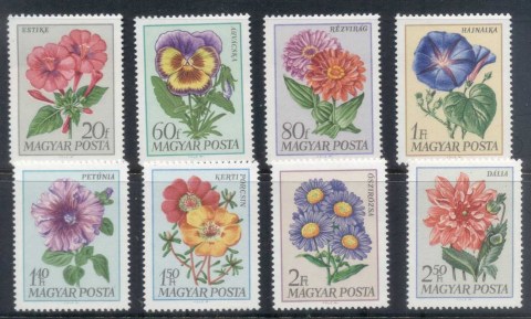 Hungary-1968-Garden-Flowers-MUH