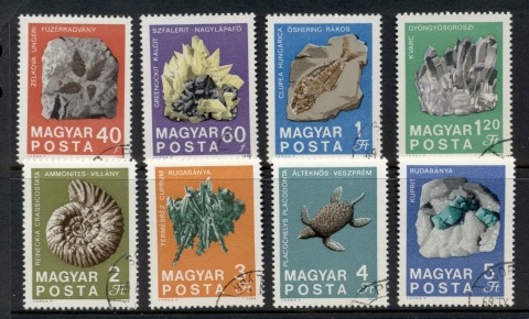 Hungary-1969-Fossils-Minerals-CTO