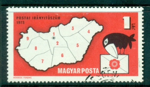 Hungary-1972-Postal-Code-FU-lot37803