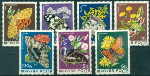 Hungary-1974-Insects-Butterflies-MUH