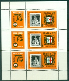 Hungary-1976-Italia-76-Stamp-Exhibition-MS-MUH