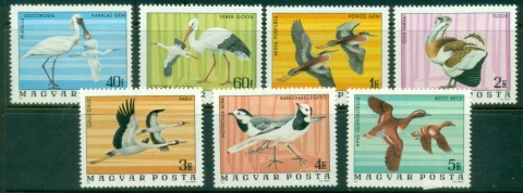 Hungary-1977-Birds-from-Hortobagy-National-park-MUH
