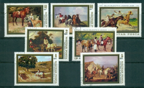 Hungary-1979-Horse-paintings-CTO-lot37808